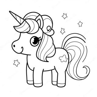 Söt Kawaii Chibi Enhörning Färgläggningssida | Kawaii Chibi målarbild