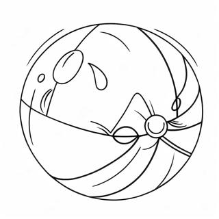 Strandboll Färgläggningssida | Strandboll målarbild