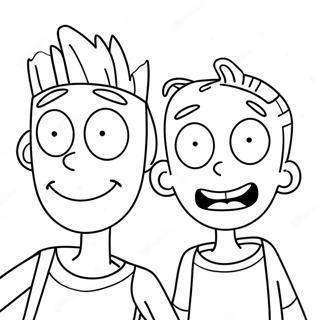 Ed Edd n Eddy Tokiga Ansikten Målarbok | Ed Edd n Eddy målarbild