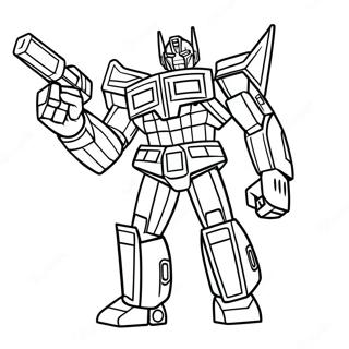 Optimus Prime Hjälte Målarbok | Transformers robotar i förklädnad målarbild