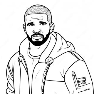 Drake Färgläggningssida | Drake målarbild