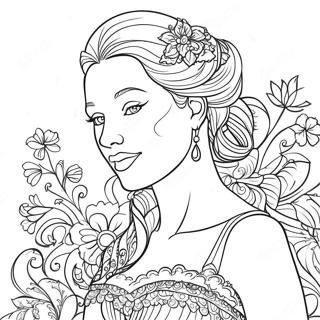 Elegant Grace färgläggningssida | Nåd målarbild