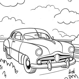 Doc Hudson Klassisk Bil Målarbild | Doc Hudson målarbild