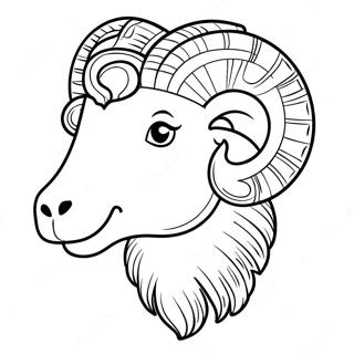 Vädur Färgläggningssida | Ram målarbild