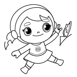 WordGirl i Aktion Målarbild | OrdFlicka målarbild