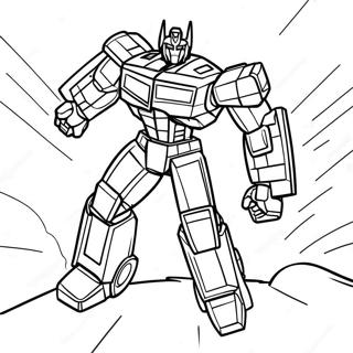 Transformers Barricade i aktion målarbild | Transformers Barricade målarbild