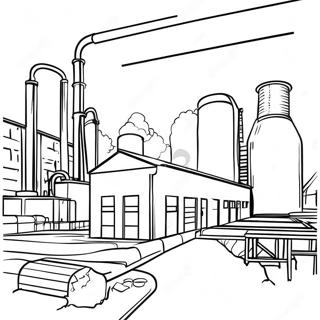 Fabriks färgläggningssida | Fabrik målarbild