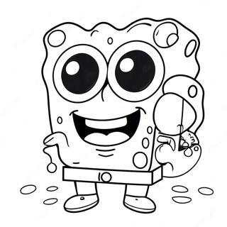 Avslappnad SpongeBob med solglasögon färgläggningssida | Stoner SpongeBob målarbild