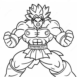 Broly i stridsställning målarbild | Broly målarbild