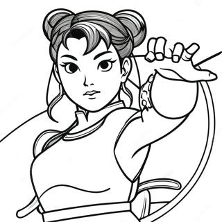 Chun Li Målarbild | Chun Li målarbild