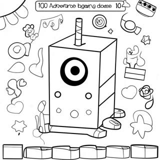 Färgglad Numberblocks 1000 Äventyr Målarbild | Nummerblock 1000 målarbild