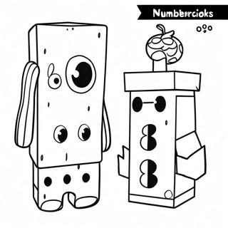 Numberblocks 8 Målarbild | Nummerblock 8 målarbild