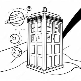 TARDIS i rymden målarbild | Dr. Who målarbild
