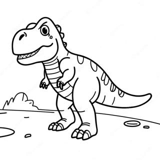 Färgglad T-Rex i Ark Målarbild | Ark Survival Evolved målarbild