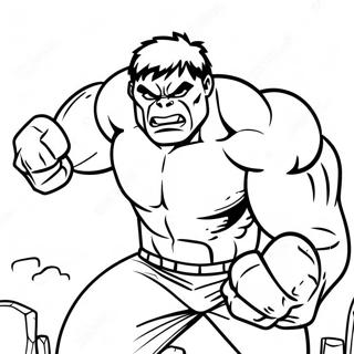 Hulk i Aktion Målarbild | Hulk Bland Oss målarbild
