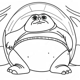 Jabba the Hutt Färgläggningssida | Jabba the Hutt målarbild