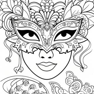 Elegant Maskeradmask Målarbild | Maskeradmask målarbild
