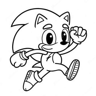 Ostig Sonic Springer Snabbt Färgläggningssida | Grädde och Ost Sonic målarbild