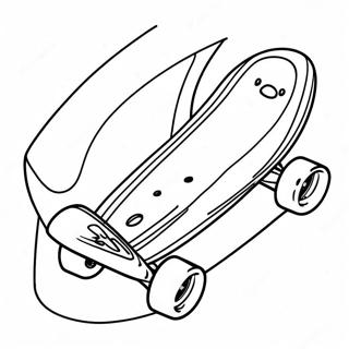 Färgläggningssida med skateboard | Skateboard målarbild
