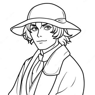 Dazai färgläggningssida | Dazai målarbild