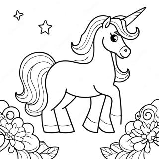 Unicorn prinsessa färgläggningssida | Enhörningsprinsessa målarbild