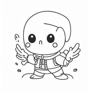 Dust Sans färgläggningssida | Damm Sans målarbild