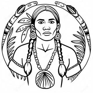 Wampanoag Målarbok | Wampanoag målarbild
