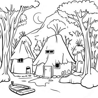 Traditionell Wampanoag byfärgläggningssida | Wampanoag målarbild