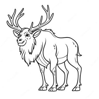 Wendigo färgläggningssida | Wendigo målarbild