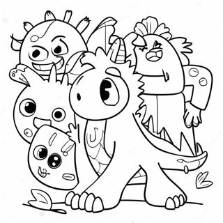 Alfabet Monster Färgläggningssida | Alfabet Monster målarbild
