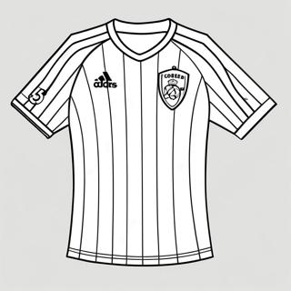 Fotbollströja Färgläggningssida | Fotbollströja målarbild