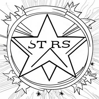 Dallas Stars logotyp färgläggningssida | Dallas Stars målarbild