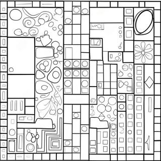 Färgglada Tetris former färgläggningssida | Tetris målarbild