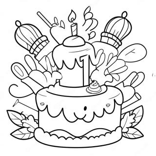Glad 12-årsdag Målarbilder