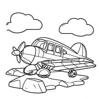 Lego Flygplan Färgläggningssida | Lego Flygplan målarbild