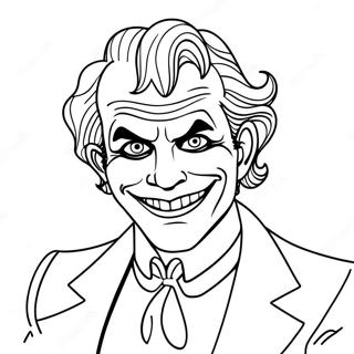 Leende Joker Färgläggningssida | Joker målarbild