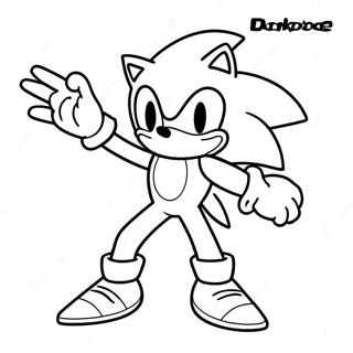 Darkspine Sonic i Aktion Målarbild | Mörkrygg Sonic målarbild