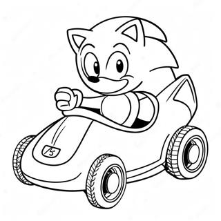 Sonic the Hedgehog Racing Målarbild | Sonic Riders målarbild