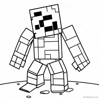 Minecraft Snö Golem Målarbild | Minecraft Snö Golem målarbild
