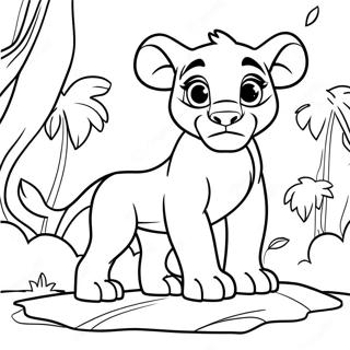 Nala Lejonkungen färgläggningssida | Nala Lejonkungen målarbild