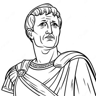 Julius Caesar historisk figur färgläggningssida | Julius Caesar målarbild