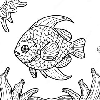 Färgglad Bahamas Fisk Målarbild | Bahamas målarbild