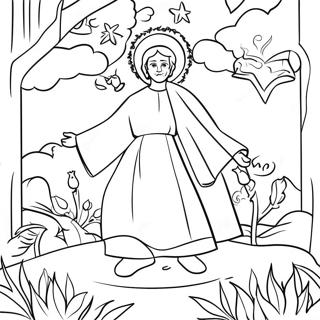 Advent Jesse Träd Målarbild | Jesse Tree målarbild