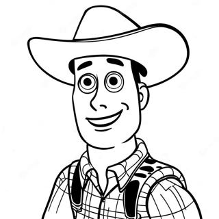 Woody karaktär färgläggningssida | Woody målarbild