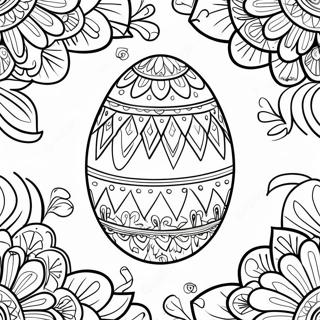 Pysanky Ägg Färgläggningssida | Pysanky målarbild