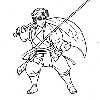 Rui i Episk Strid Målarbild | Rui Demon Slayer målarbild