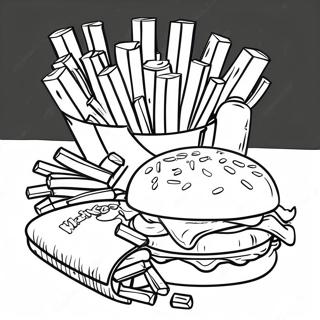 Whataburger med Pommes Målarbild | Whataburger målarbild