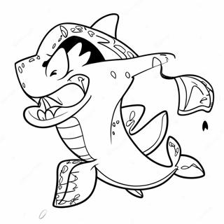San Jose Sharks Maskot Målarbild | San Jose Sharks målarbild