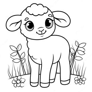 Söt Guds Lamm Målarbild | Guds Lamm målarbild