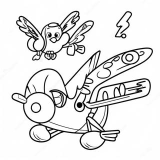 Top Wing Färgläggningssida | Top Wing målarbild